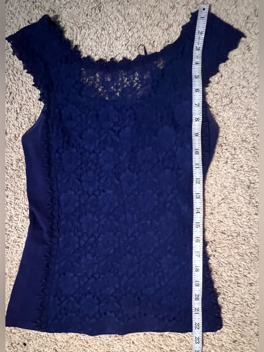 Express Navy Blue Lace tank - Picture 4 of 8
